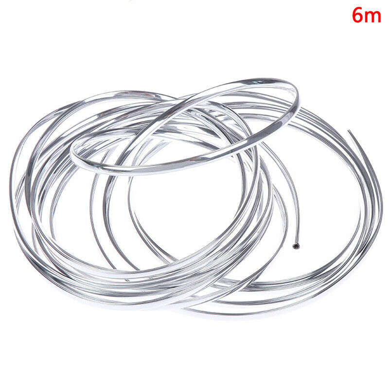 1 Roll 6M Car Door Moulding Strip Chrome Car Body Door Edge Moulding Trim St 3C