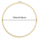 6 Pieces 10 Inch Embroidery Hoops Wooden Round Adjustable Bamboo Circle Cro A3X8