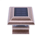 Solar Powered LED Garden Light Waterproof Outdoor Pillar Fence Lamp Yellow
