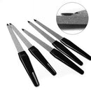 5Pcs Plastic Handle Metal Double Sided Nail Files Pro Nail File Diy Manicur