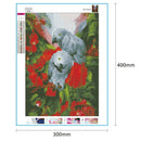 5D DIY Full Drill Diamond Painting Parrots Birds Cross Stitch Embroidery
