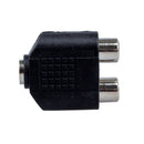 2 x RCA Female / 1 x 3.5mm Mono Female Adapter