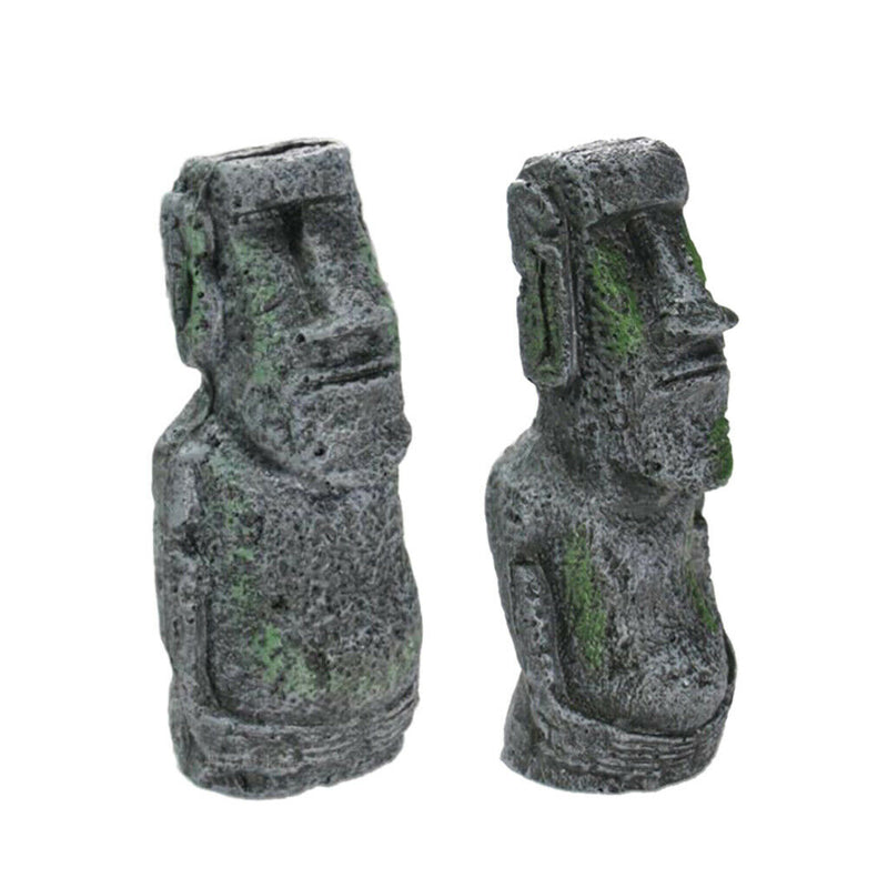 2Pcs Artificial Fish Tank Aquarium Terrarium Background Ornaments Stone