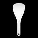Kitchen Dotted White Plastic Flat Rice Scoop Paddle Meal Spoon V8O2