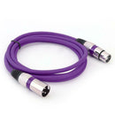 5.9ft DMX Stage DJ Cable  XLR 3Pin Male to Female Connector Wire (Purple)