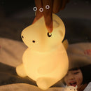 Silicone Cow LED Touch Sensor Night Light Kids Bedroom Lamp 7 Colors Lights