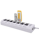 7-Port USB 2.0 Multi Charger Hub +High Speed Adapter ON/OFF Switch Laptop/PCã€LJ