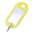 Yellow portable plastic key fob key tag ID labels 10 pieces J7C8
