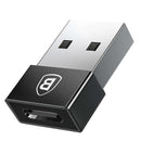 1X(Baseus USB Male To Type C Female Cable Otg Adapter Converter Notebook Ty