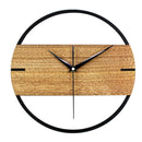 Fashion 30cm Wood Quiet Non Ticking Wall Clock Home Living Room Decor