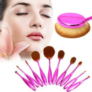 10Pcs Makeup Brushes Tool Powder Foundation Toothbrush Brush Purple