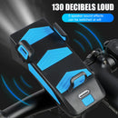 4 in 1 Bike Bicycle Phone Charging Treasure Rack Headlight (Blue 4000mAh)