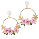Charm Women Flower Drop Dangle Earrings Jewelry Ear Studs Wedding JewelrVGUS