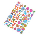 5 Sheets Cute Fishes Bubble Stickers Cartoon Scrapbooking Stickers FT