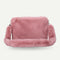 Women Plush Messenger Bag Big Capacity Fluffy Shoulder Handbags (Pink)