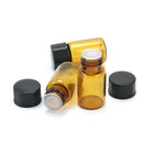 4Pcs 2ml sample size Amber Glass Essential Oil Bottle Function JKI
