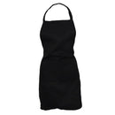 Plain Apron with Front Pocket Kitchen Cooking Craft Baking Black X3J6
