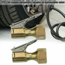 Air Chuck Car Tire Inflator Straight Lock On Vehicle Pure Copper With Clip