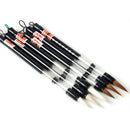 6x Chinese Piston Water Brush Pen Calligraphy Art Craft Writing Wool Weasel Hair