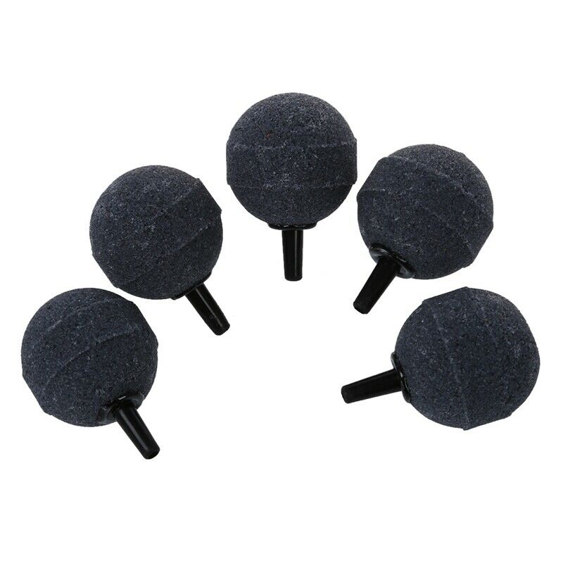Ball Shaped Bubble Release 5-Piece Aquarium Air Stones, 30mm Diameter, Gray L2O6