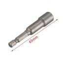 8mm Hexagon Magnetic Nut Socket Driver Bit Adapter 65mm Long 10 Pcs