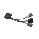 Black 4 Way 3 Pin Computer Power Multi Fan Splitter Adapter Cable 12V  Gw