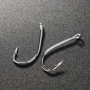 10pcs Stainless Steel Fishing Hooks 5/0 Fishhooks for Trichiurus Lepturus