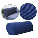 Stretch Sofa Armrest Covers Anti-Slip Couch Armrest Protector Dark Blue