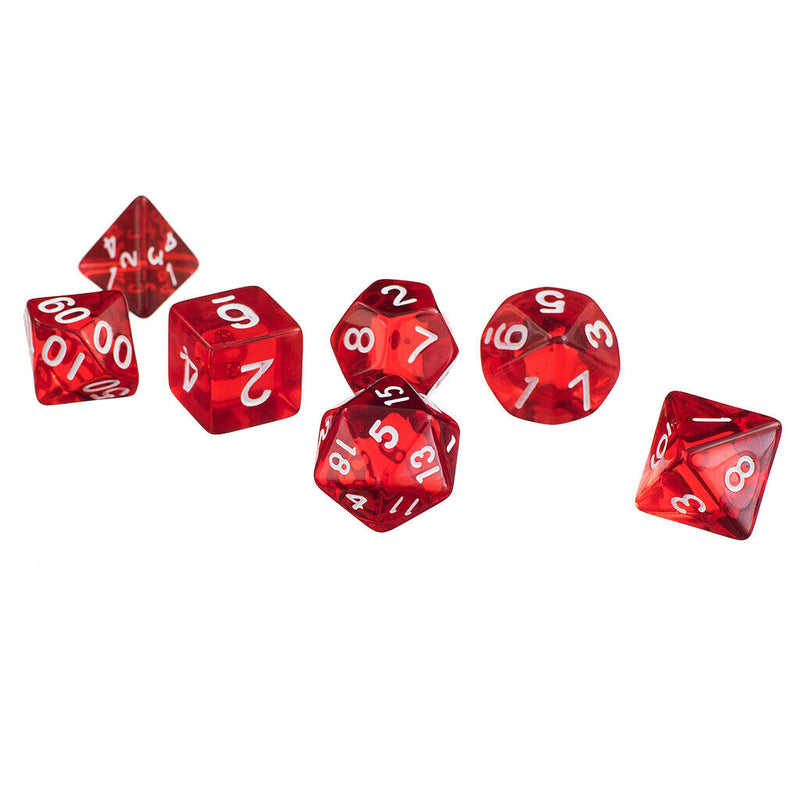 14 Pack Red& D4 D6 D8 D10 D12 D20 Dice Set For D&D RPG MTG