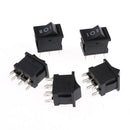 5x Three Position Toggle Switch KCD2 203 6P 6A/250VAC 10A/125VAC Rocker Switch Z