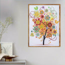 5D DIY Special Shaped Diamond Painting Colorful Tree Cross Stitch Embroider