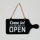 3pcs Open Closed Sign Welcome Wooden Hanging Plaque for Door Window Bar Cafe
