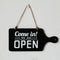 3pcs Open Closed Sign Welcome Wooden Hanging Plaque for Door Window Bar Cafe