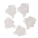 5pcs Elegant Lace Rose Flower DIY Sew Stickers Embroidery Patches Cloth Repair