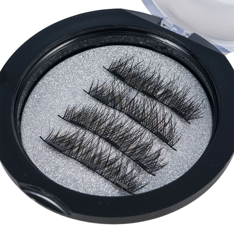 4x Magnetic Eyelashes Handmade Reusable Triple Magnet False Eye Lashes Extension