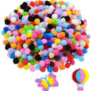 Caydo 250 Pieces 1 Inch Pom Poms for Hobby Supplies and DIY Creative Crafts