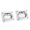 2PCS 304 Stainless Steel Cabinet Pull Ring Durable Hardware Recessed Hatch