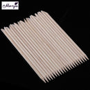 20pcs Wooden Cuticle Pushers Manicure Pedicure Orange Sticks Nail Art Pointed