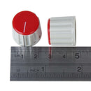5 x Volume Control Rotary Knobs Red for 6mm Dia. Knurled Shaft Potentiometer