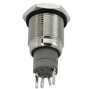 16 mm 12V 3A Automotive Metal Self - locking Button Switch Yellow C8N4