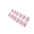 Pure color French False Nails Art Acrylic Full Cover Tips Manicure Gl%!