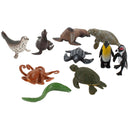 10 Pack Mini Ocean Animal Figures, Plastic Educational Sea Creature Toys