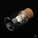 2pcs lovely Glass Bottle 8G 8GB USB Flash Pen Drive Memory Flash Disk