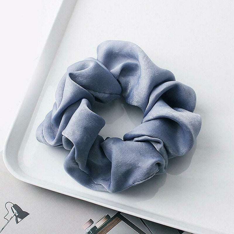 Women Hair Rings Satin Cloth Scrunchies Ponytail Holder Hairband (Style 4) A