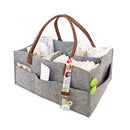 Foldable Baby Diaper Caddy Felt Basket Nursery Organizer Changable Compartments