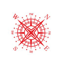 30x30cm NSWE Compass Car Stickers PVC Vinyl Decals Styling GraphicsÃ‚Â (Red) A