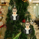Christmas Ornament Ruth Bader Ginsburg Head Portraits Pendant Xmas Tree Decor x2