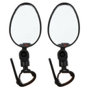 2Pcs Rotatable Reflective Safety Bike Rear View Mirror for 15-35mm Handlebar