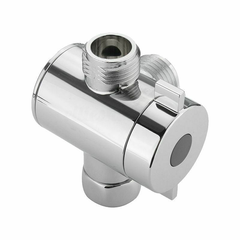 1/2 inch 3 Way T-adapter Toilet Bidet Bath Shower Head Arm Mounted Diverter E8S4