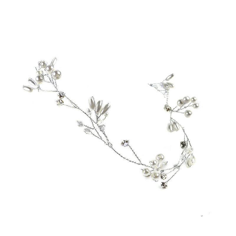 1 Piece Pearls Wedding Hair Vine Crystal Bridal Accessories Diamante Headware